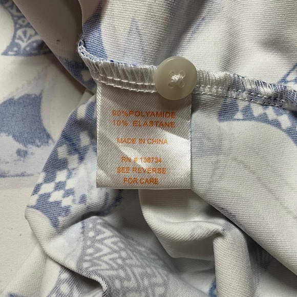 PERSIFOR Jersey Knit ‘Winpenny’ Shirt Dress Midi Length Blue White Print Sz XL - Picture 8 of 10